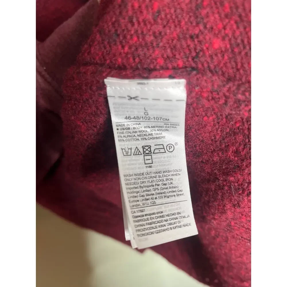 Banana Republic Red Italian Wool and Alpaca Blend Sweater Large